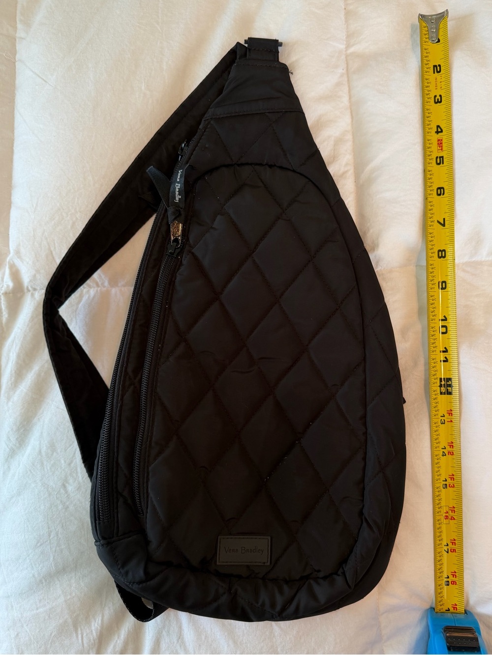 Vera Bradley Ultralight Essential Black Quilted Crossbody Sling Bag